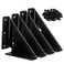 LM LUJOMTL LM Heavy Duty Gusset Joints 4 Pcs Trapezi Corner Code Bracket Corner Brace Bracket Fasteners Furniture Shelf Support Joint Fasteners for Table Chair Cabinet Bed Stabilization Black
