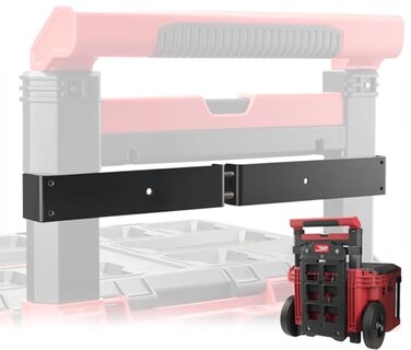 BPOPO Packout Compact Mounting Plate Holder Compatible with Milwaukee 48228426 Rolling Toolbox Mounted on Packout Toolbox Handle Mounting Plate for Tool Storage Organization