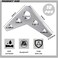 Shimeyao 10 Pack 14 Thick Steel Weld on Gussets 3x3 Heavy Duty 90Degree Triangle Tabs 5 Hole Metal Reinforcement Plate for Welding Table Accessories Structural Support Silver