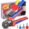 Preciva Ferrule Crimping Tool Kit Upgrade Double Single Ferrules Connectors of 1500PCS Hexagonal Sawtooth SelfAdjustable Ratchet AWG2310 0256mm Wire Terminals Crimper Kit