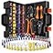 SOMELINE Wire Terminals Crimping Tool with 45 Sizes Insulated Ratcheting Terminals Crimper Kit of AWG 2210 Insulated Electrical Butt Bullet Spade Fork Ring Spade Splice Crimp Terminals
