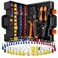 SOMELINE Wire Terminals Crimping Tool with 45 Sizes Insulated Ratcheting Terminals Crimper Kit of AWG 2210 Insulated Electrical Butt Bullet Spade Fork Ring Spade Splice Crimp Terminals