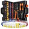 SOMELINE Wire Terminals Crimping Tool with 45 Sizes Insulated Ratcheting Terminals Crimper Kit of AWG 2210 Insulated Electrical Butt Bullet Spade Fork Ring Spade Splice Crimp Terminals