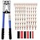 Sanuke Battery Cable Lug Crimping Tool for AWG1010 Wire Crimper with 78pcs Copper Lug Ring Terminal Connectors 110pcs Heat Shrink Tubing Electrical Wire Crimping Tool Set