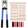 Sanuke Battery Cable Lug Crimping Tool for AWG1010 Wire Crimper with 78pcs Copper Lug Ring Terminal Connectors 110pcs Heat Shrink Tubing Electrical Wire Crimping Tool Set