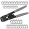 ISPINNER PEX Crimping Tool Clamp Cinch Crimp Tool Crimper for Stainless Steel PEX Clamps from 38 to 1 with 40pcs PEX Crimp Rings 38 12 34 1