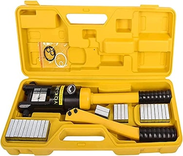 LFGUD 16T Hydraulic Crimping Tool 8 AWG to 600 MCM Battery Cable Crimping Tool 087 inch Stroke Hydraulic Lug Crimper Electrical Terminal Crimper with 13 Pairs of Dies