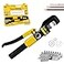 LFGUD 10 Ton Hydraulic Crimping Tool Kit with 9 Dies for Battery Cable 12 AWG to 20 Hydraulic Cable Crimper for Electrical Terminals Wire Connectors