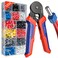 Preciva Ferrule Crimping Tool Kit Octagonal Crimping Pliers with 1250PCS Single Twin Ferrules Connectors SelfAdjustable Ratchet Ferrule Terminals Crimper AWG 237