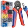 Preciva Ferrule Crimping Tool Kit Octagonal Crimping Pliers with 1250PCS Single Twin Ferrules Connectors SelfAdjustable Ratchet Ferrule Terminals Crimper AWG 237