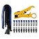 AITIAO Coaxial Compression Tool Coax Cable Crimper Kit Adjustable RG6 RG59 RG11 755 757 Coaxial Cable Stripper with 20pcs RG6 F Compression Connectors