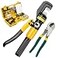 YUZES Hydraulic Crimping Tool and Cable Cutter 12 AWG to 00 20 10 Tons Battery Cable Crimper Tool with 9 Crimping Dies Crimping Tool for Cable Lug Wire Terminal Lug