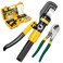 YUZES Hydraulic Crimping Tool and Cable Cutter 12 AWG to 00 20 10 Tons Battery Cable Crimper Tool with 9 Crimping Dies Crimping Tool for Cable Lug Wire Terminal Lug