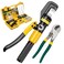YUZES Hydraulic Crimping Tool and Cable Cutter 12 AWG to 00 20 10 Tons Battery Cable Crimper Tool with 9 Crimping Dies Crimping Tool for Cable Lug Wire Terminal Lug