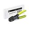 TRUE CABLE External Ground Crimping Tool for Shielded RJ45 Connectors Dual Crimp Cavities Carbon Steel NonSlip Ergonomic Handle Terminal Crimper with Latch Mechanism
