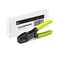 TRUE CABLE External Ground Crimping Tool for Shielded RJ45 Connectors Dual Crimp Cavities Carbon Steel NonSlip Ergonomic Handle Terminal Crimper with Latch Mechanism