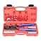 iCrimp Ratchet PEX Cinch Tool with Removing Function for 38in 12in 34in 1in Stainless Steel Clamp PEX Crimper with 20PCS 12in 10PCS 34in PEX Clamps and Pipe Cutter All in One