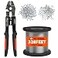 Sanuke Wire Rope Crimp Kit with 328ft Stainless Steel Cable 7x7 Strand Core 116 Aluminum Crimp Loop Sleeves and Wire Rope Stainless Steel Thimble