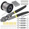 AOOCY Turnbuckle Kit Wire Rope Crimping Tool 100ft Vinyl Coated Aircraft Cable 116 Inch Overmolded to 564 Inch Guy Wire Tensioner for Garden String Light Picture Clothes Hanging