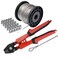 AOOCY Wire Rope Crimping Tool Kit with 116304 Stainless Steel Cable 165 ft 7x7 Strand Core 100 Cable Ferrule Aluminum Loop Sleeve Stops 165ft Rope 100 Loop Red 1
