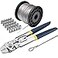 AOOCY Wire Rope Crimping Tool Kit 116 304 Stainless Steel Cable 165ft 7x7 Strand 100 Aluminum Ferrules Crimper for Hunting Tether Outdoor Decor Picture String Light Hanging