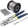 AOOCY Wire Rope Crimping Tool Kit 116 304 Stainless Steel Cable 165ft 7x7 Strand 100 Aluminum Ferrules Crimper for Hunting Tether Outdoor Decor Picture String Light Hanging