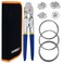 Sanuke Wire Rope Crimping Tool for 364 564 116 Wire Rope with 304 Stainless Steel Cable 3 Sizes 33FT and 150pcs Sleeves Stops 10pcs Thimble