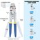 Glarks Up to 22mm Wire Rope Crimping Tool with 150Pcs 3 Size Aluminum Double Barrel Ferrule Crimping Loop Sleeve Kit