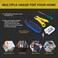 Fstop Labs KOTTO Coax Cable Crimper Kit Adjustable Compression Tool for RG6 RG59 RG11 Includes Coaxial Cable Stripper and 20 F Compression Connectors
