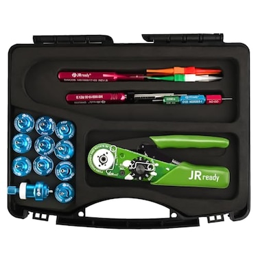 JRready ST21611 Aviation Crimp Tool Kit NEWAS2G Miniature Crimper M22520201 for G125 GO NOGO GAGE 11 Pcs Positioners DAK20B DRK20B M819691401 M819691410 Installing Removal Tool