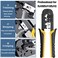 LEATBUY-TECH LEATBUY Crimper Set RJ45 Crimp Tool Kit CAT5 CAT6 Crimping Tool LAN Ethernet Stripper 50PCS Connectors 50PCS Covers Network Cable Tester Wire Punch Down CutterBLACK