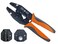 GIZWIZ Quick Change RF Coax Ratchet Crimping Tool 2 Interchangeable Die Sets For RG8 RG58 RG59 RG174 LMR400 Fiber Optic GHQ3GK
