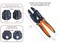 GIZWIZ Quick Change RF Coax Ratchet Crimping Tool 2 Interchangeable Die Sets For RG8 RG58 RG59 RG174 LMR400 Fiber Optic GHQ3GK