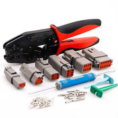 JRready Deutsch Crimp Tool for Stamped Contacts ACTLY16DT Kit Ideal for OffRoad LED Lights Motorcycle Car Rewiring