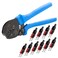HKS Ratchet Powerpole Crimping Tool 31Pcs Kit with 15A 30A 45A Power Connectors and Caps Crimper with Buildin Orientation Block