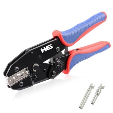 HKS Crimping Tool for Solar PV Cable Connectors Ratcheting Wire Crimpers AWG 148 2510mm Ratchet Terminal Crimper Electrical Crimping Tool