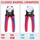 Newdeli Deutsch Crimp Tool Kit 8Pcs Deutsch Connector Tool Molex Crimper Close Barrel Open Barrel Crimpers with Deutsch Pin Removal Tool for Deutsch Connectors and Delphi Molex Terminals