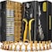 DxCRIMP Crimping Tool Kit 14Type Open Spade QuickDisconnect Connector Set 28394863 mm NonInsulated Brass Terminals 2414 AWG Ratcheting Crimper for Automotive Marine Appliance DIY