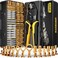 DxCRIMP Crimping Tool Kit 14Type Open Spade QuickDisconnect Connector Set 28394863 mm NonInsulated Brass Terminals 2414 AWG Ratcheting Crimper for Automotive Marine Appliance DIY