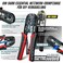 AMPCOM Ethernet Crimping Tool Kit 10in1 RJ45RJ11 Network Tool Kit with RJ45 Tester for Cat6Cat5eCat5 RJ45 Connectors Includes 110 Punch Down Tool Wire Stripper Portable Waterproof Bag
