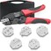 Plustool 6PCS Crimping Tool Set Ratcheting Wire Crimper for Heat Shrink Insulated Nylon NonInsulated Ferrule Terminal Open Barrel Terminals Solar Connectors