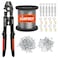 Sanuke Wire Rope Crimp Kit 328ft 116 Inch Wire Rope Cable with 200pcs Crimping Sleeves and 50pcs Thimbles 6pcs M4 Hook Eye Turnbuckle and 8pcs Eye Screws for Railing Decking Hanging