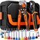 SOMELINE Ferrule Hexagonal Crimping Tool Kit 36 Sizes Ferrules AWG 248 Ferrule Crimper with Hexagonal Crimper and Automatic Wire Stripper Ferrule Terminal Assortment Kit Stackable Tool Box