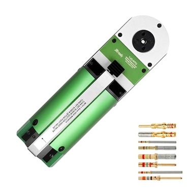 JRready Pneumatic Crimp Tool YJQW7Q Air Power FourIndent Crimp Tool for MIL Solid Contacts 1628AWGMIL Standard Air Powered Wire Terminal Crimper Machine Equivalent of W7AM2252071