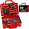 PEBA Ferrule Crimping Tool Kit with Wire Stripper 33 Sizes Tinned Copper Wire Ferrules incl Twin Ferrules Hex Ratcheting Crimper AWG 287 SelfAdjusting Electrical Crimp Tool with Carry Case