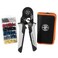 Klein Tools 34060 Ferrule Crimping Tool Set with Ratcheting Square Crimper Pliers 1200 Wire Terminals 1022 AWG and Soft Carrying Case for Electrical Applications