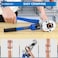 VORXEON Copper pipe Pro press crimper 8 Ton Hydraulic Tube Fittings Crimping Tool with Vus Dies 12 34 1 360 Rotating Head Storage Case For Plumbers Electricians HVAC Techs