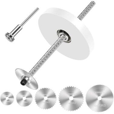 Cocowin Inside Pipe Cutter for PVC Pipe Cutter Tool with 7 Scale Adjustable Depth Gauge Guide 5pcs Saw Tooth Blades with 0315 Hex Key Shaft Plumbing Internal Plastic Pipe Cutter Set