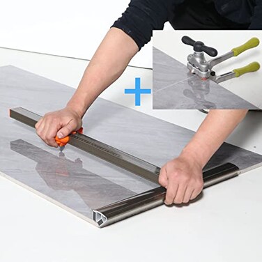 youkzuan Professional Porcelain Manual Tile Cutter Tool Kit with Large Tile Cutter can cut 48Power Pliers3Pcs Cutting Blades and 3Pcs Cutting Wheels