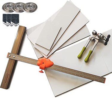 youkzuan Precise Tile Cutter ToolsProfessional Manual Tile Cutter for PorcelainCeramic TilesCapable Cutter 48 Large Format Tiles1Pc Running Plier3Pcs Tungsten Scoring Wheels3Pcs Cutter Heads